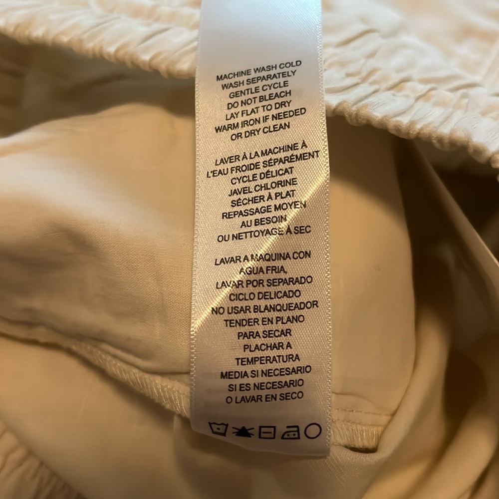 FRAME Crea Lounge cotton-blend wide-leg pants - White/Ivory/Cream - XS - Picture 15 of 15